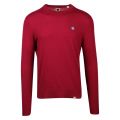 Mens Red Branded Crew Knitted Jumper 49211 by Pretty Green from Hurleys