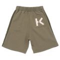 Boys Khaki Logo 16 Sweat Shorts 86827 by Kenzo from Hurleys