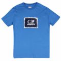 Boys Imperial Blue Printed Label S/s T Shirt 39263 by C.P. Company Undersixteen from Hurleys