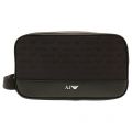 Mens Black Multi Logo Wash Bag 11116 by Armani Jeans from Hurleys