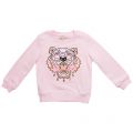 Girls Light Pink Tiger 4 Sweat Top 11733 by Kenzo from Hurleys