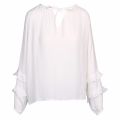 Womens Cloud Dancer Vipolina Tie Neck Blouse 41538 by Vila from Hurleys