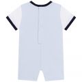 Baby Pale Blue Branded Romper 104629 by BOSS from Hurleys