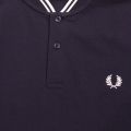 Mens Navy Bomber Collar S/s Polo Shirt 58895 by Fred Perry from Hurleys