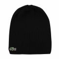 Mens Black Knitted Hat 61834 by Lacoste from Hurleys