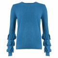 Womens Luxe Teal Shaker Fringe Crew Neck Knitted Top 31122 by Michael Kors from Hurleys