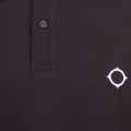 Mens Jet Black Pique L/s Polo Shirt 92912 by MA.STRUM from Hurleys