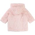Girls Pink Baby Faux Fur Rose Coat 13087 by Billieblush from Hurleys