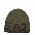 Mens Dark Green Train Visibility Beanie Hat 33855 by EA7 from Hurleys