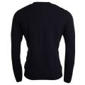 Mens Black Wool Crew Neck Knitted Jumper 14677 by Lacoste from Hurleys