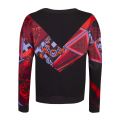 Womens Black & Violet Heritage Print Sweat Top 32521 by Versace Jeans from Hurleys