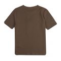 Boys Khaki Split Colour Logo S/s T Shirt 91327 by BOSS from Hurleys