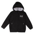 Boys Black Branded Hooded Jacket 41674 by EA7 from Hurleys