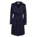 Womens Dark Blue Sandra Long Wool Coat 40290 by Ted Baker from Hurleys
