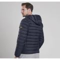 Mens Navy Ouston Hooded Quilted Jacket 64666 by Barbour International from Hurleys