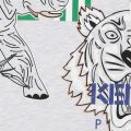 Boys Light Marl Grey Jacob Tiger Stripe S/s T Shirt 53676 by Kenzo from Hurleys