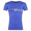 Mens Royal Blue Graphic Logo Slim Fit S/s T Shirt 30851 by Emporio Armani Bodywear from Hurleys