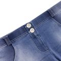 Womens Blue Crinkle Mid Rise Skinny Jeans 26104 by Freddy from Hurleys