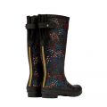 Womens Black Speckle Welly Print Boots 98803 by Joules from Hurleys