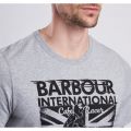 Mens Grey Marl Cruise S/s T Shirt 12278 by Barbour International from Hurleys