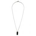 Mens Silver/Black Bennett Ionic Plated Necklace 109154 by BOSS from Hurleys
