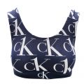 Womens Blue Shadow One Plush Logo Unlined Bralette 100544 by Calvin Klein from Hurleys