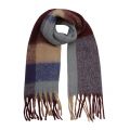 Womens Captains Blue/Wine Vipansy Check Scarf 93046 by Vila from Hurleys