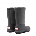 Womens Black Original Roll Top Sherpa Wellington Boots 99976 by Hunter from Hurleys