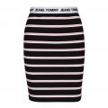 Womens Black Multi Stripe Bodycon Skirt 90638 by Tommy Jeans from Hurleys