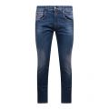 Mens Medium Blue Anbass Hyperflex Re-Used Slim Fit Jeans 117751 by Replay from Hurleys
