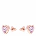 Womens Rose Gold/Pale Pink Han Crystal Heart Studs 40642 by Ted Baker from Hurleys