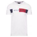 Mens Bright White Stripe Logo S/s T Shirt 39133 by Tommy Hilfiger from Hurleys