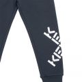 Boys Charcoal Grey Logo Cross Sweat Pants 102609 by Kenzo from Hurleys