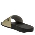 Boys Gold/Black Visibility Logo Slides (34-39) 38112 by EA7 from Hurleys