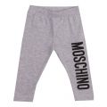 Baby Grey Logo Leggings 42030 by Moschino from Hurleys