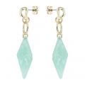 Womens Gold/Light Green Deajra Diamond Drop Earrings 86046 by Ted Baker from Hurleys