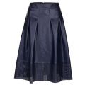 Womens Dark Blue Beswedy PU Skirt 9419 by BOSS from Hurleys