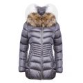 Womens Grey/Tri Colour B220M Mid Length Padded Jacket 30951 by Froccella from Hurleys