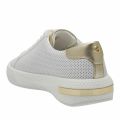 Womens Optic White/Gold Codie Perforated Trainers 44255 by Michael Kors from Hurleys