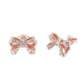 Womens Rose Gold/Crystal Callayy Petite Bow Studs 93485 by Ted Baker from Hurleys