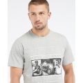 Mens Grey Marl Reel S/s T Shirt 105576 by Barbour Steve McQueen Collection from Hurleys