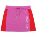 Girls Lucky Pink Colour Block Sweat Skirt 105552 by Calvin Klein from Hurleys