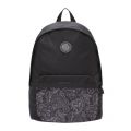 Mens Black Paisley Nylon Pocket Backpack 49259 by Pretty Green from Hurleys
