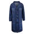 Anglomania Womens Blue Pillar Print Denim Duster Coat 54675 by Vivienne Westwood from Hurleys