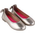 Girls Silver Bow Ballerina Shoes (23-33) 19058 by Billieblush from Hurleys