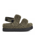 Womens Burnt Olive Oh Fluffita Slippers