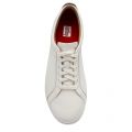 Womens White/Rose Gold Rally Metallic Tab Trainers 87686 by FitFlop from Hurleys