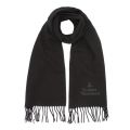 Black Embroidered Wool Scarf 47192 by Vivienne Westwood from Hurleys