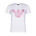 Womens White Eagle Ribbon S/s T Shirt 29061 by Emporio Armani from Hurleys