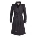 Womens Black Sandra Long Wool Coat 29971 by Ted Baker from Hurleys
